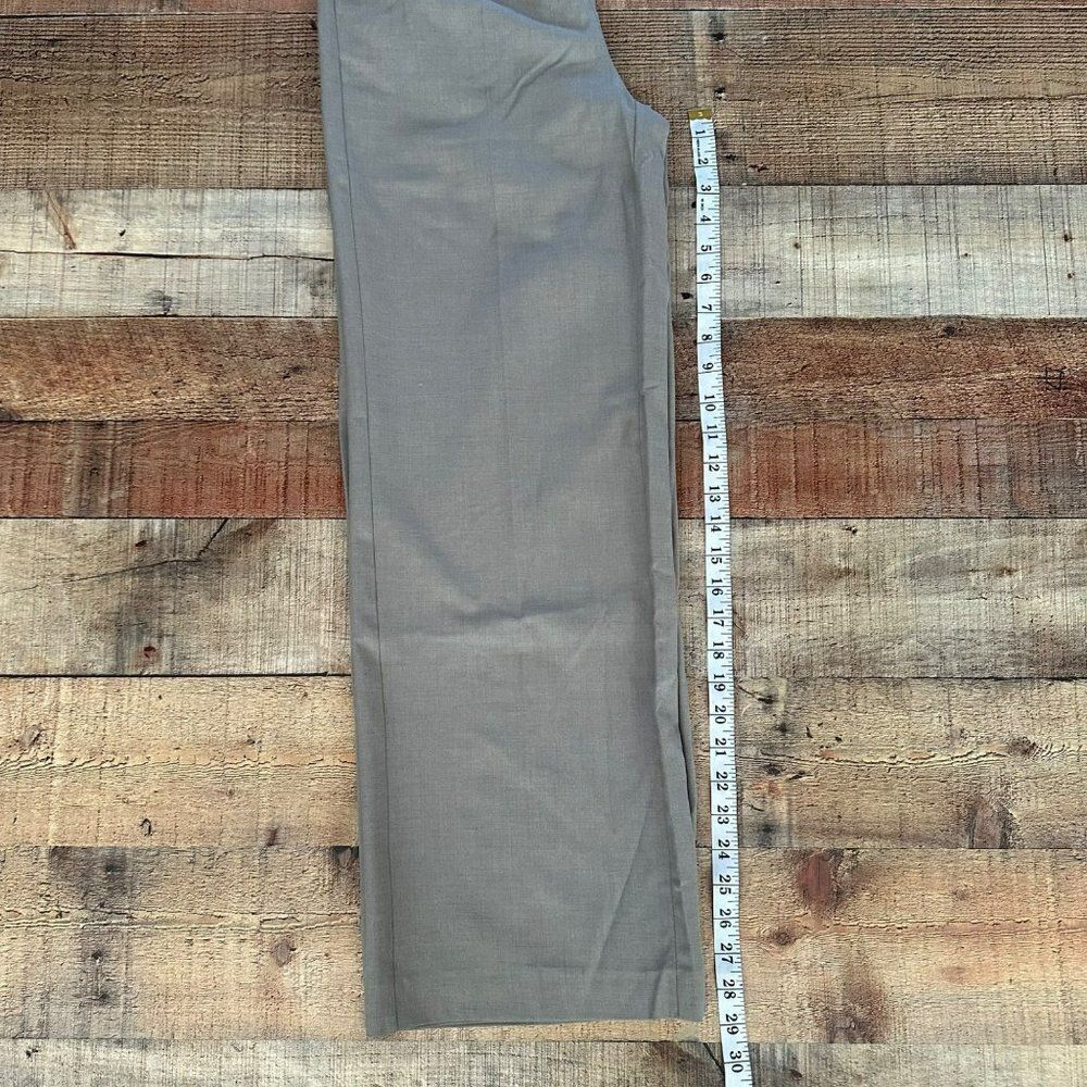 Lattelier Women's Wide Leg Trousers Work Pants in Brown -M - Picture 4 of 10